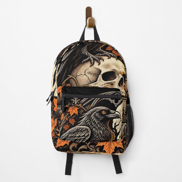 Item preview, Memento Mori – Gothic Raven Skull Vintage Art designed and sold by JanChryzostom.