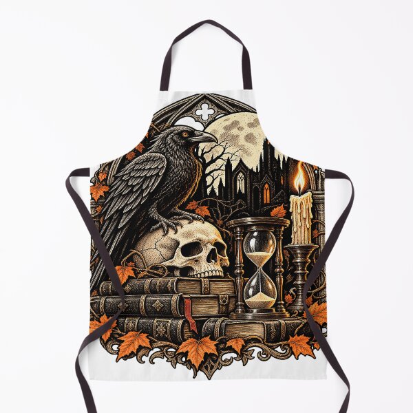 Item preview, Memento Mori – Gothic Raven Skull Vintage Art designed and sold by JanChryzostom.