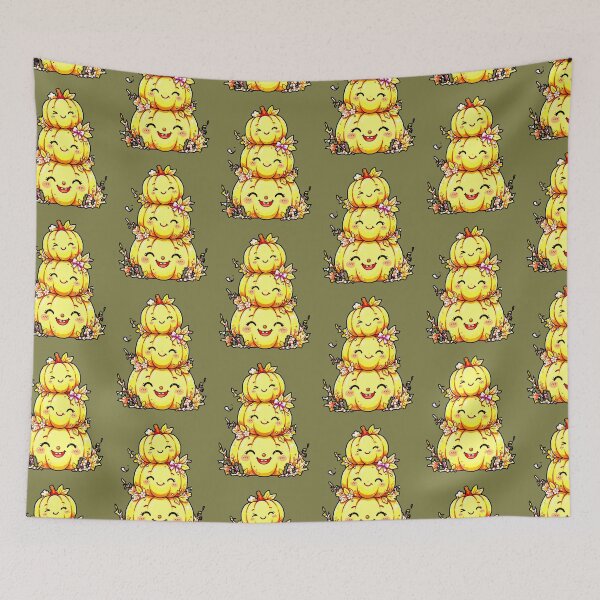 Item preview, Three Stacked Pumpkins Kawaii Autumn Cute Pumpkins Halloween Cute designed and sold by AstronautMerch.