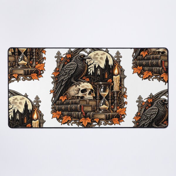Item preview, Memento Mori – Gothic Raven Skull Vintage Art designed and sold by JanChryzostom.