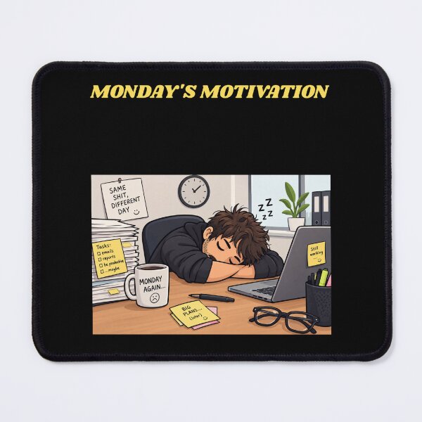 Item preview, Mondays Motivation - Funny Sleeping At Work Office Humor designed and sold by DontCareClub.