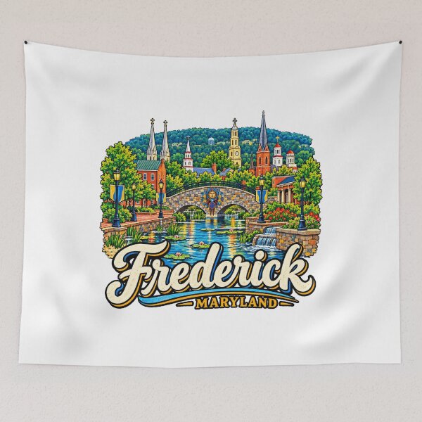 Item preview, Hand Drawn Frederick Maryland Travel Souvenir Landmark Gift designed and sold by MichaeIRellov.