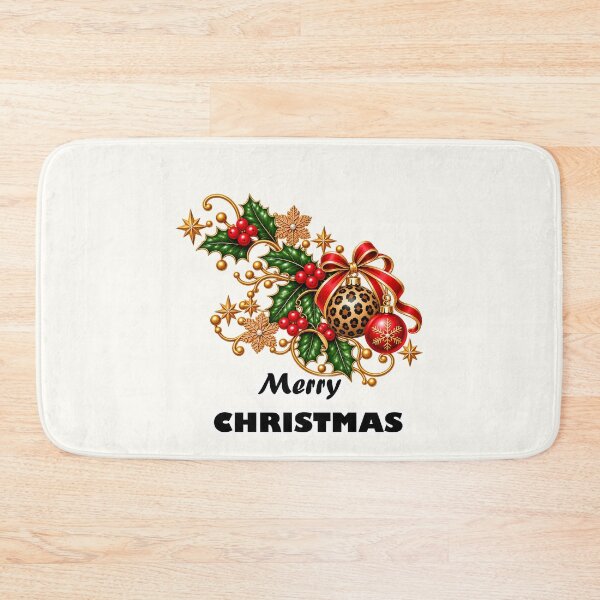 Item preview, Festive Leopard and Red Ornament Graphic designed and sold by annenambiro.