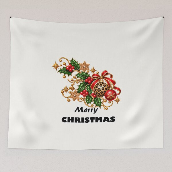 Item preview, Festive Leopard and Red Ornament Graphic designed and sold by annenambiro.