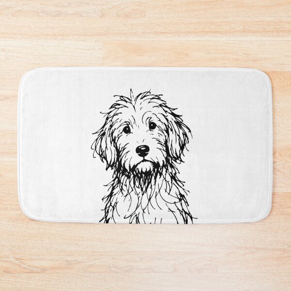 Item preview, Goldendoodle Puppy Dog Sketch designed and sold by pixiedustpaint.