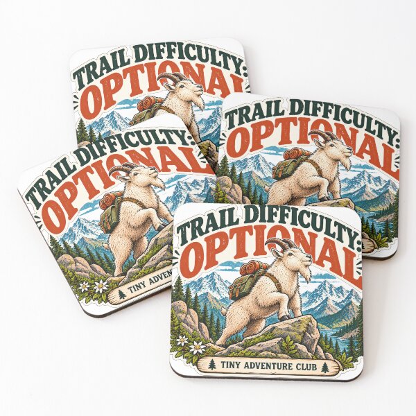 Item preview, Trail Difficulty: Optional Mountain Goat – Vintage Alpine Adventure Sticker designed and sold by ChicClicker.