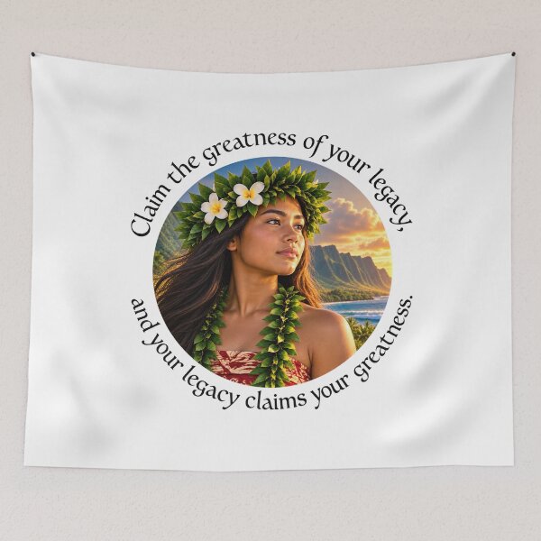 Item preview,   	 Polynesian Leadership Proverb - Claim the greatness of your legacy | Pacific Art designed and sold by ShakaLife.org.