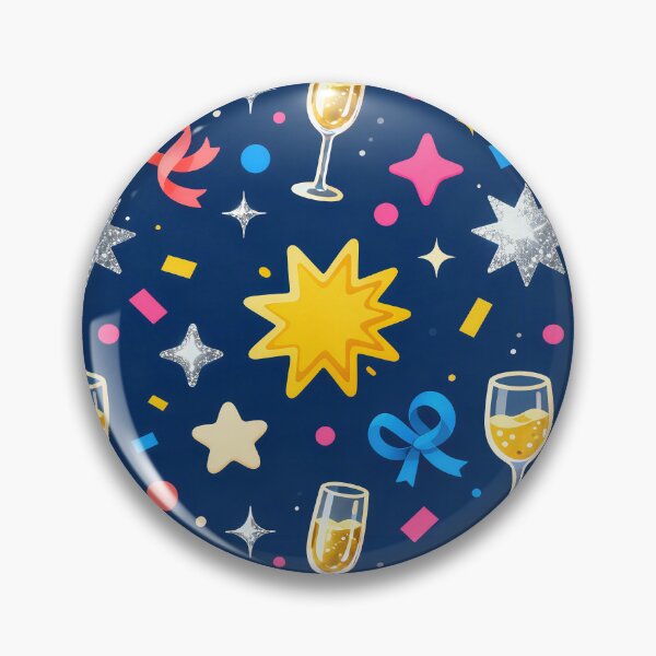 Item preview, Festive New Year Champagne Ribbon Confetti Star Seamless Celebration Pattern designed and sold by Mimoshi ⭐⭐⭐⭐⭐.