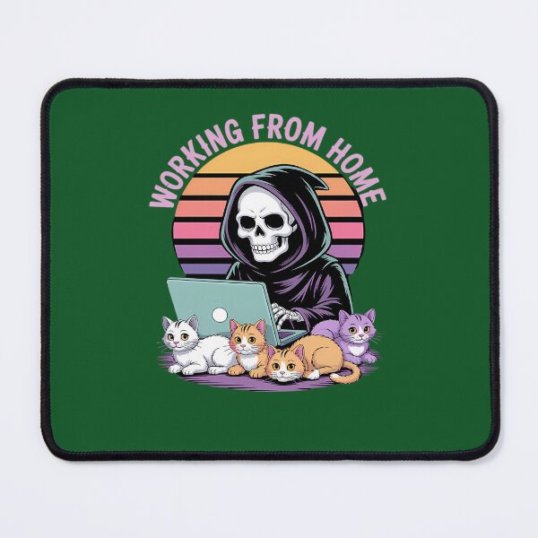 Item preview, Working From Home Scary Skeleton Sarcastic Remote Worker 265 designed and sold by WILLArtCrafts.