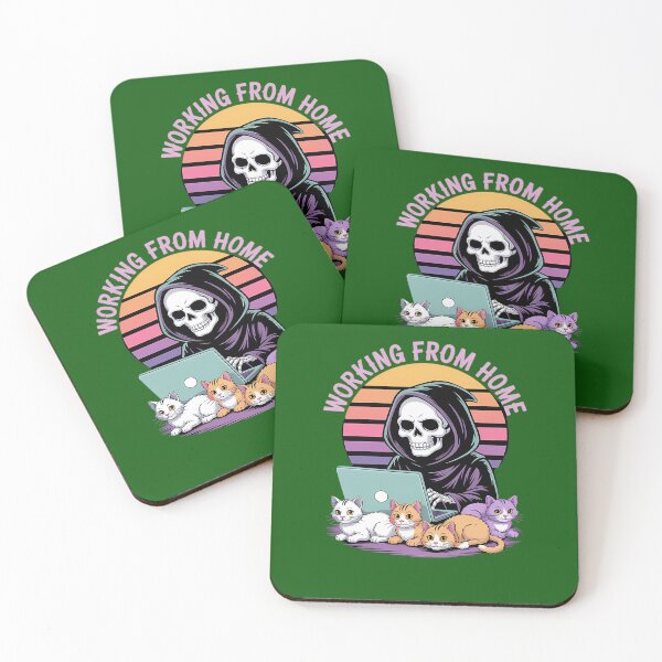 Item preview, Working From Home Scary Skeleton Sarcastic Remote Worker 265 designed and sold by WILLArtCrafts.