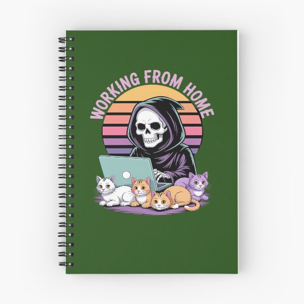 Item preview, Working From Home Scary Skeleton Sarcastic Remote Worker 265 designed and sold by WILLArtCrafts.