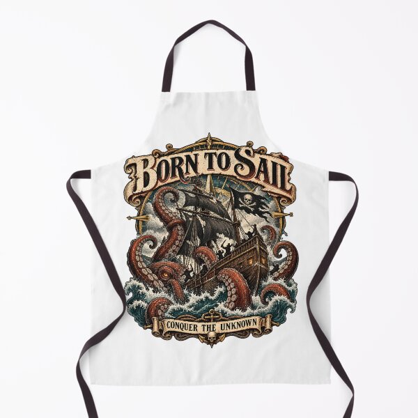 Item preview, Born to Sail - Conquer the Unknown Kraken Pirate Emblem designed and sold by ZayCreates.