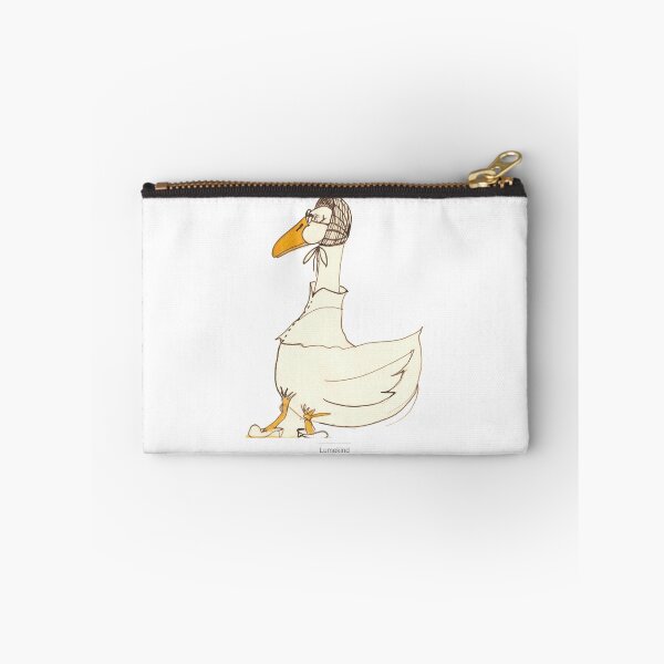 Item preview, Dapper Goose in Tweed Cap - Whimsical Watercolor Portrait designed and sold by lumekind.