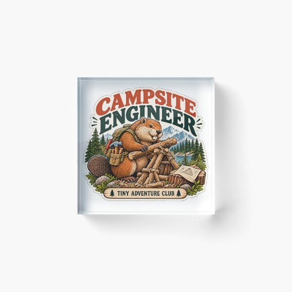 Item preview, Field Engineer Beaver – Vintage Wetland Wildlife Sticker designed and sold by ChicClicker.