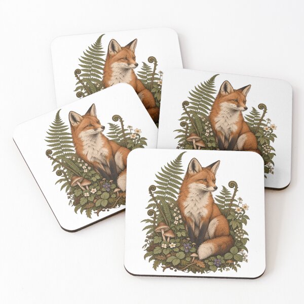 Item preview, Fox Among Wild Ferns designed and sold by artditisme.