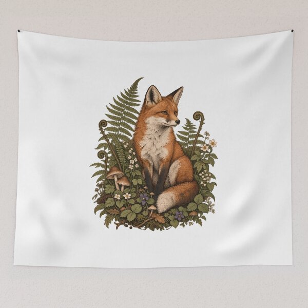 Item preview, Fox Among Wild Ferns designed and sold by artditisme.