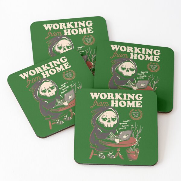 Item preview, Working From Home - Creepy Skull Gift 85 designed and sold by WILLArtCrafts.