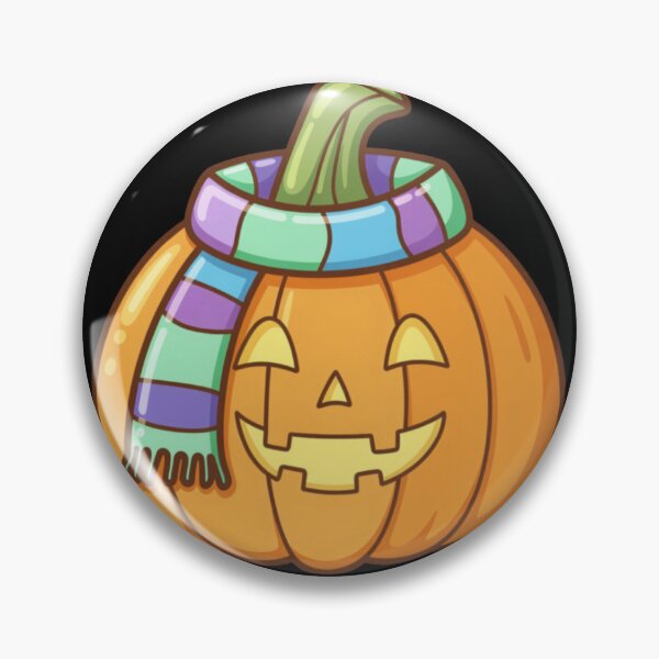 Item preview, Cute Cozy Halloween Pumpkin with Scarf designed and sold by FurrFunPrints.