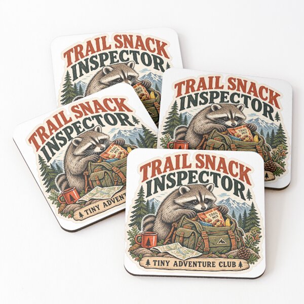 Item preview, Trail Snack Inspector Raccoon – Vintage Outdoor Animal Sticker designed and sold by ChicClicker.