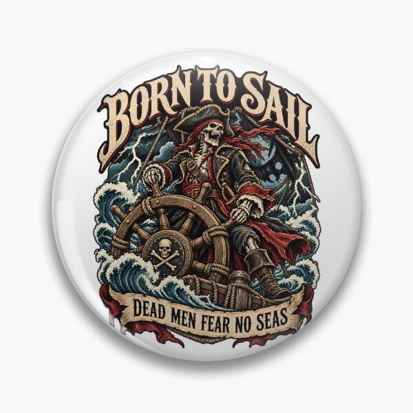 Item preview, Born To Sail - Skeleton Pirate Captain designed and sold by ZayCreates.