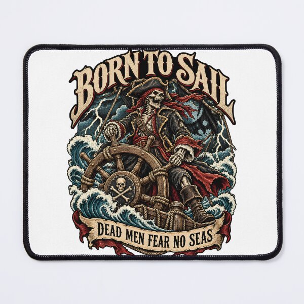 Item preview, Born To Sail - Skeleton Pirate Captain designed and sold by ZayCreates.