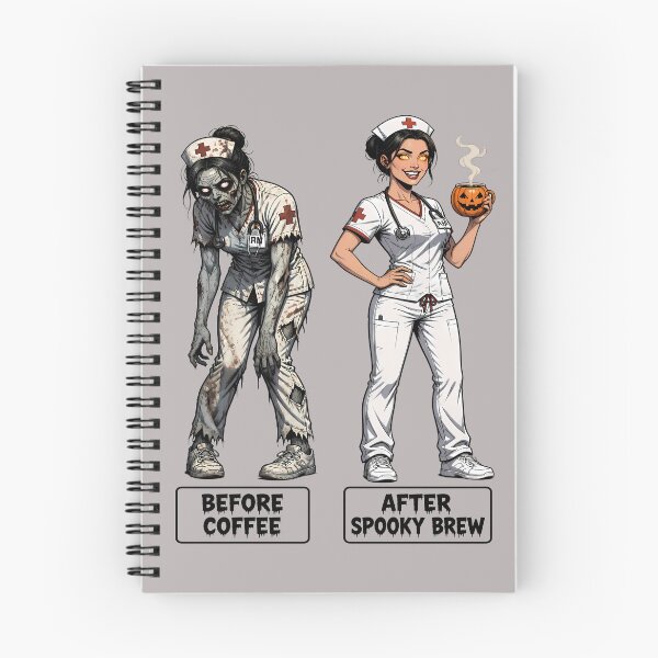 Item preview, Halloween Nurse Coffee – Before Coffee After Spooky Brew designed and sold by Art-Arcade6.