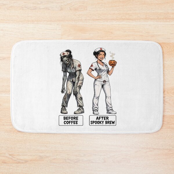 Item preview, Halloween Nurse Coffee – Before Coffee After Spooky Brew designed and sold by Art-Arcade6.