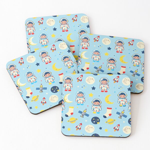 Item preview, Cute Astronaut Rocket Moon Planet Kids Space Seamless Pattern designed and sold by Mimoshi ⭐⭐⭐⭐⭐.