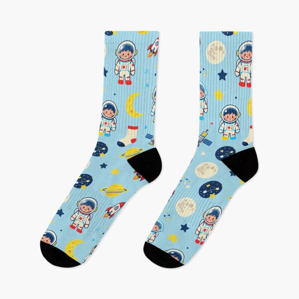 Item preview, Cute Astronaut Rocket Moon Planet Kids Space Seamless Pattern designed and sold by Mimoshi ⭐⭐⭐⭐⭐.