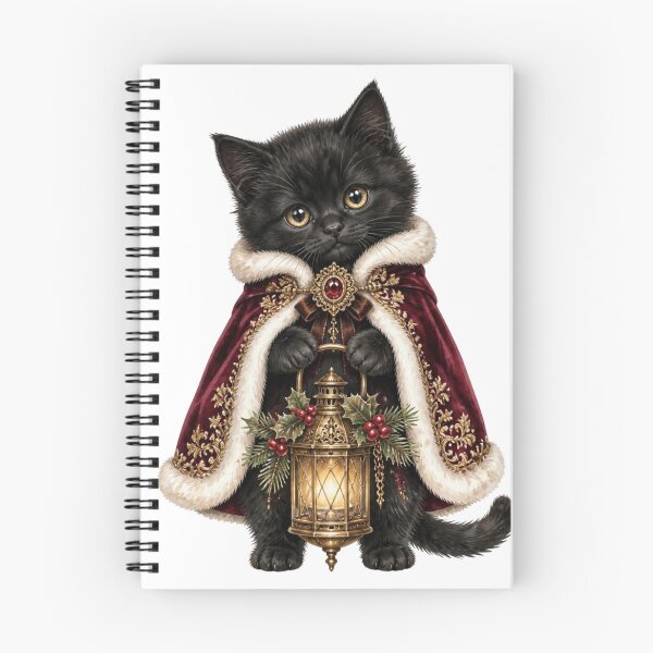 Item preview, Christmas Black Cat In Velvet Cloak designed and sold by takeng07.