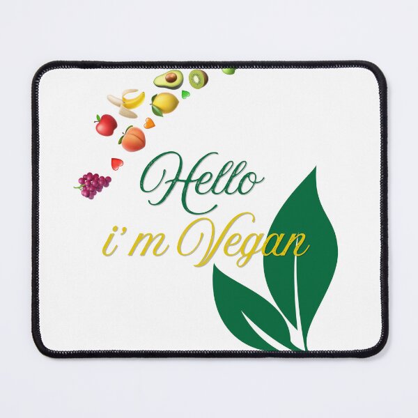 Item preview, Hello I'm Vegan Cute Plant Based Lifestyle Quote designed and sold by Lakshimalsha.
