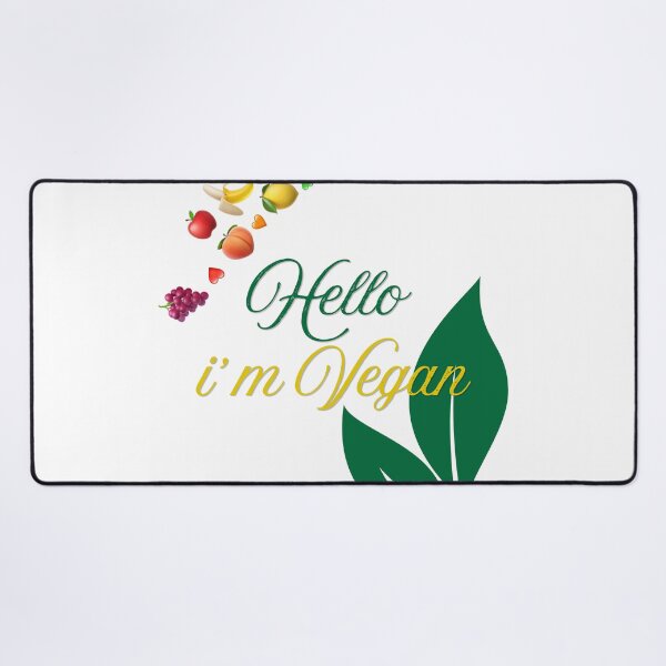 Item preview, Hello I'm Vegan Cute Plant Based Lifestyle Quote designed and sold by Lakshimalsha.