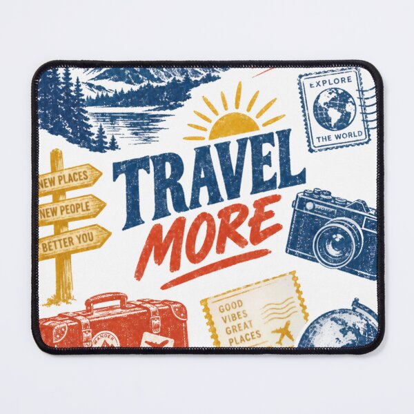 Item preview, Travel More Vintage Retro Adventure Collage designed and sold by Jandedan.