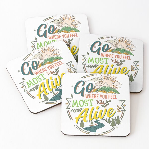 Item preview, Go Where You Feel Most Alive - Vintage Mountain Adventure & Nature Quote designed and sold by AMPEXA.