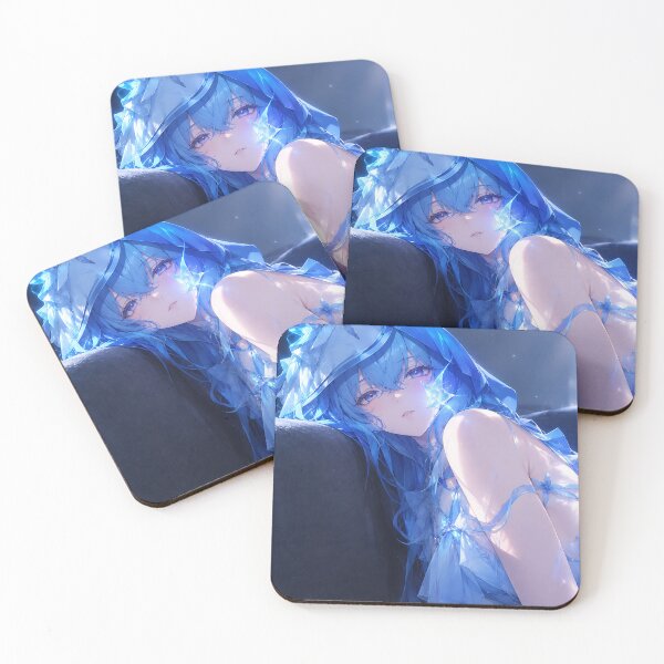 Item preview, Ethereal Blue Anime Girl Dreamy Illustration designed and sold by iwzzuel.