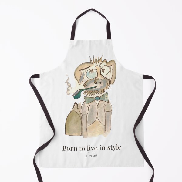 Item preview, Born To Live In Style - Dapper Dog Watercolor Quote Art designed and sold by lumekind.