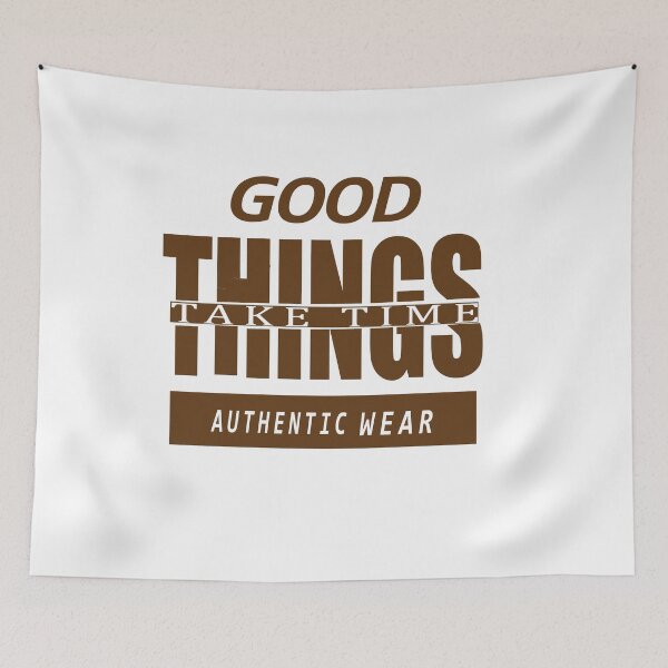 Item preview, Classic "Good Things Take Time" Typography T-Shirt Design designed and sold by Carftora786.