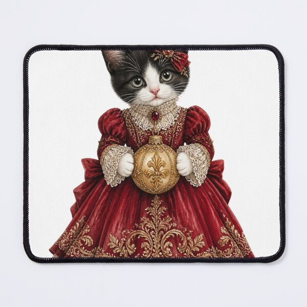Item preview, Christmas Tuxedo Kitten In Gown designed and sold by takeng07.