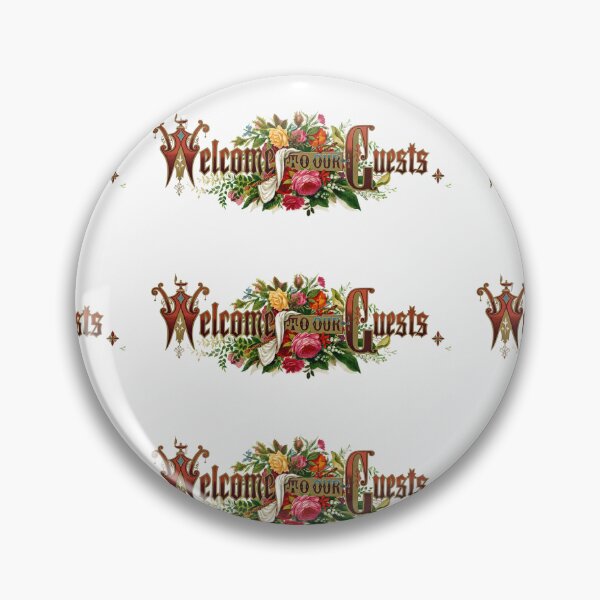 Item preview, Welcome To Our Guests Floral Lettering designed and sold by artofuniverse.