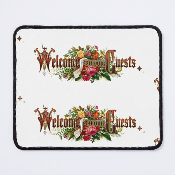 Item preview, Welcome To Our Guests Floral Lettering designed and sold by artofuniverse.