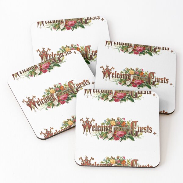 Item preview, Welcome To Our Guests Floral Lettering designed and sold by artofuniverse.