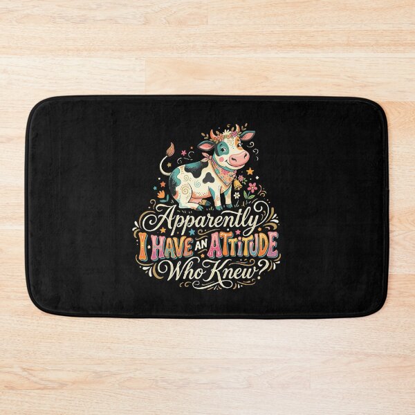 Item preview, Apparently I Have An Attitude Who Knew? Funny Cow Sassy Personality  designed and sold by PopStars1993.