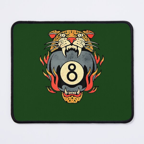 Item preview, Lucky Leopard Traditional Tattoo 8 Ball Streetwear Vintage 769 designed and sold by GritBloodline.