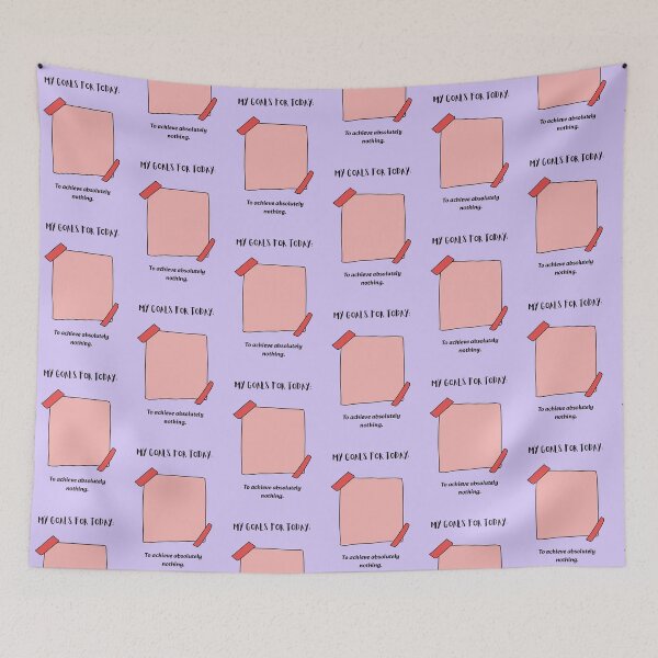 Item preview, My Goals For Today To Achieve Absolutely Nothing Funny Quote designed and sold by DontCareClub.