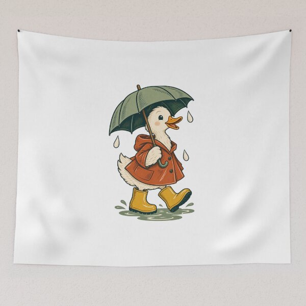 Item preview, Duck in Rain Boots - Cute Rainy Day Animal designed and sold by cybersilverhand.
