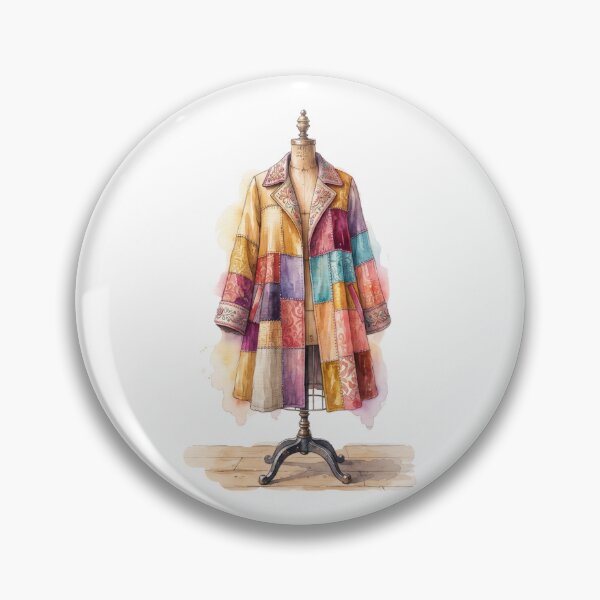 Item preview, Patchwork Coat Watercolour Art designed and sold by made by Golightly x.