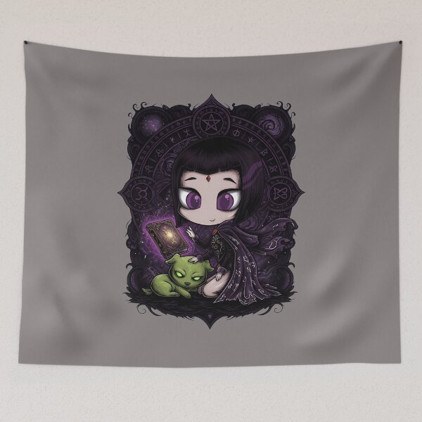 Item preview, Chibi Raven Petting Green Dog Teen Titans-10 designed and sold by MarcusRuckbr.