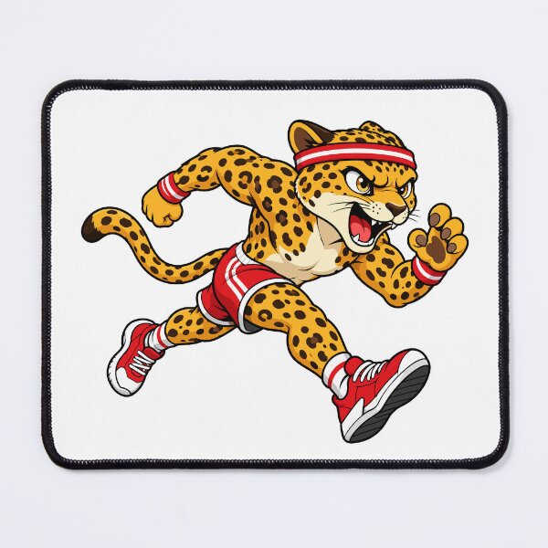 Item preview, Dynamic Cheetah Runner Cartoon Sports Character designed and sold by Krincydigitalart.