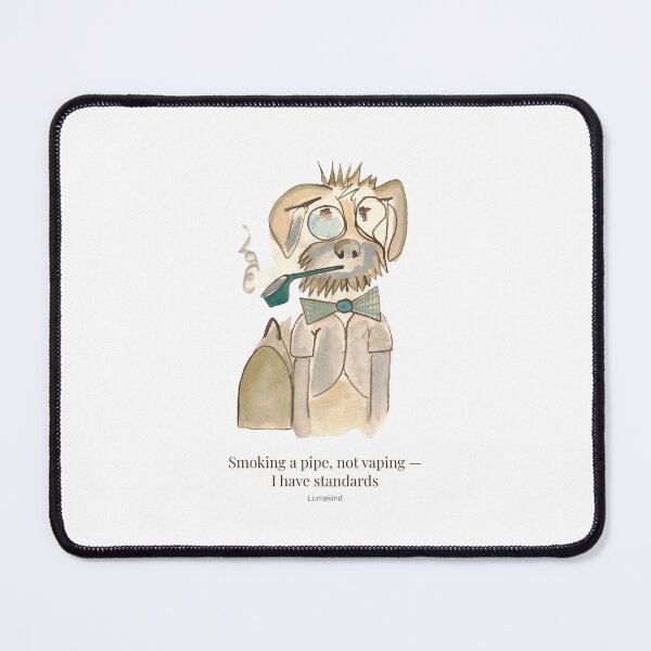 Item preview, I Have Standards - Dapper Dog with Pipe Watercolor Art designed and sold by lumekind.