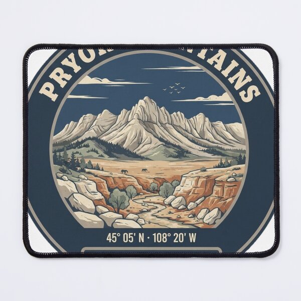 Item preview, Pryor Mountains Montana Wyoming Vintage Hiking Badge designed and sold by mnkyride.